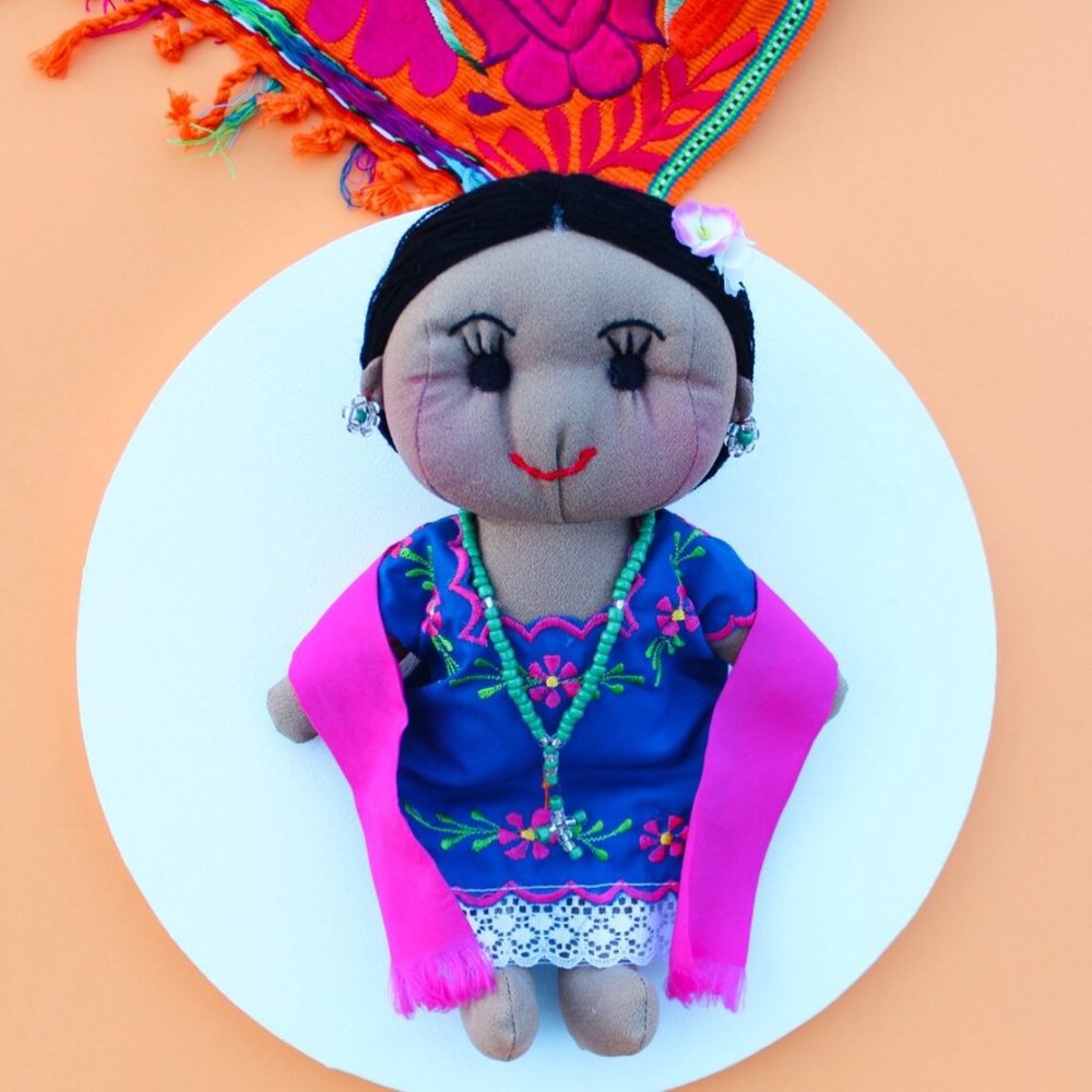 Mexican Doll, Handmade Doll, Muneca Mexicana, Yuca